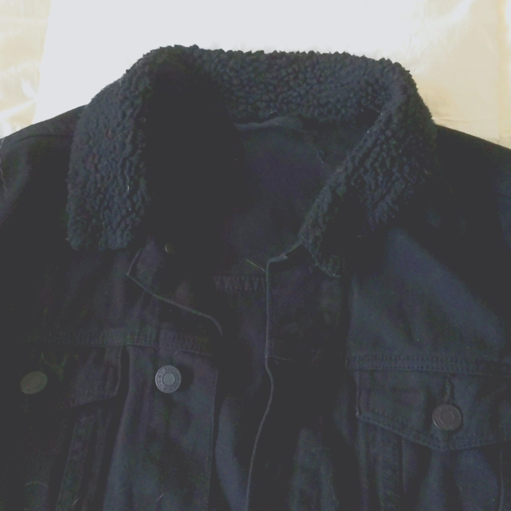 Pacsun Denim jacket with fleece collar (M)